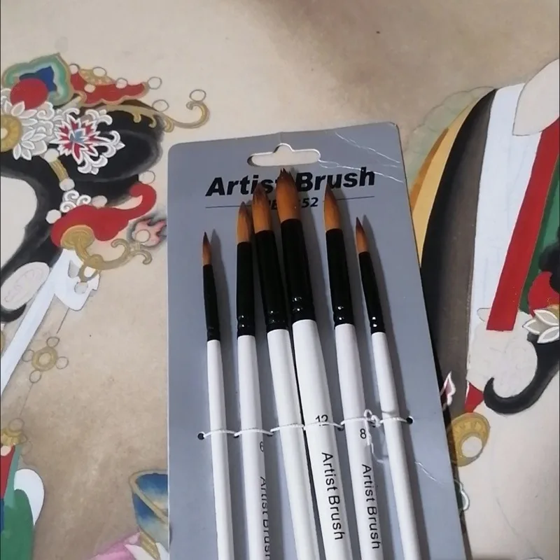 Juego de pinceles para pintura infantil con cerdas de nailon Filbert