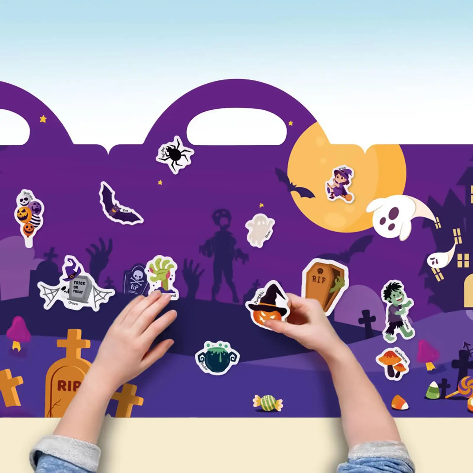 Libro de pegatinas de Halloween para niñas con actividades creativas - imagen 2