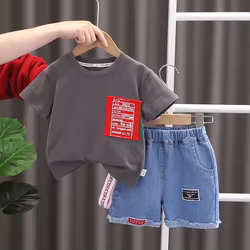 Conjunto verano bebé niña camiseta y pantalón corto