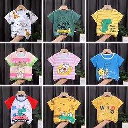 Camisetas de verano de algodón puro para niños 2-6 años