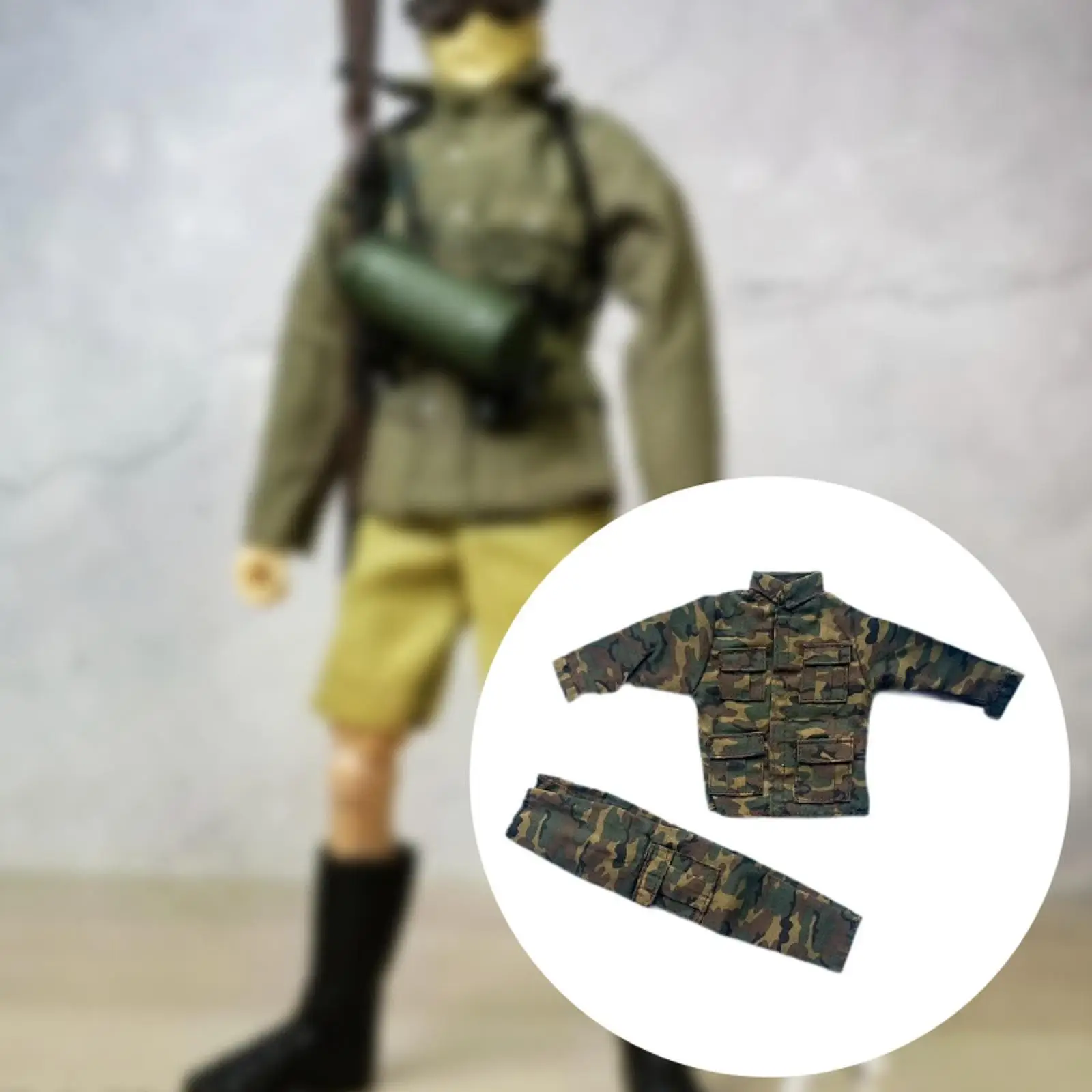 Abrigo de gabardina en miniatura para muñecos – uniforme - imagen 2