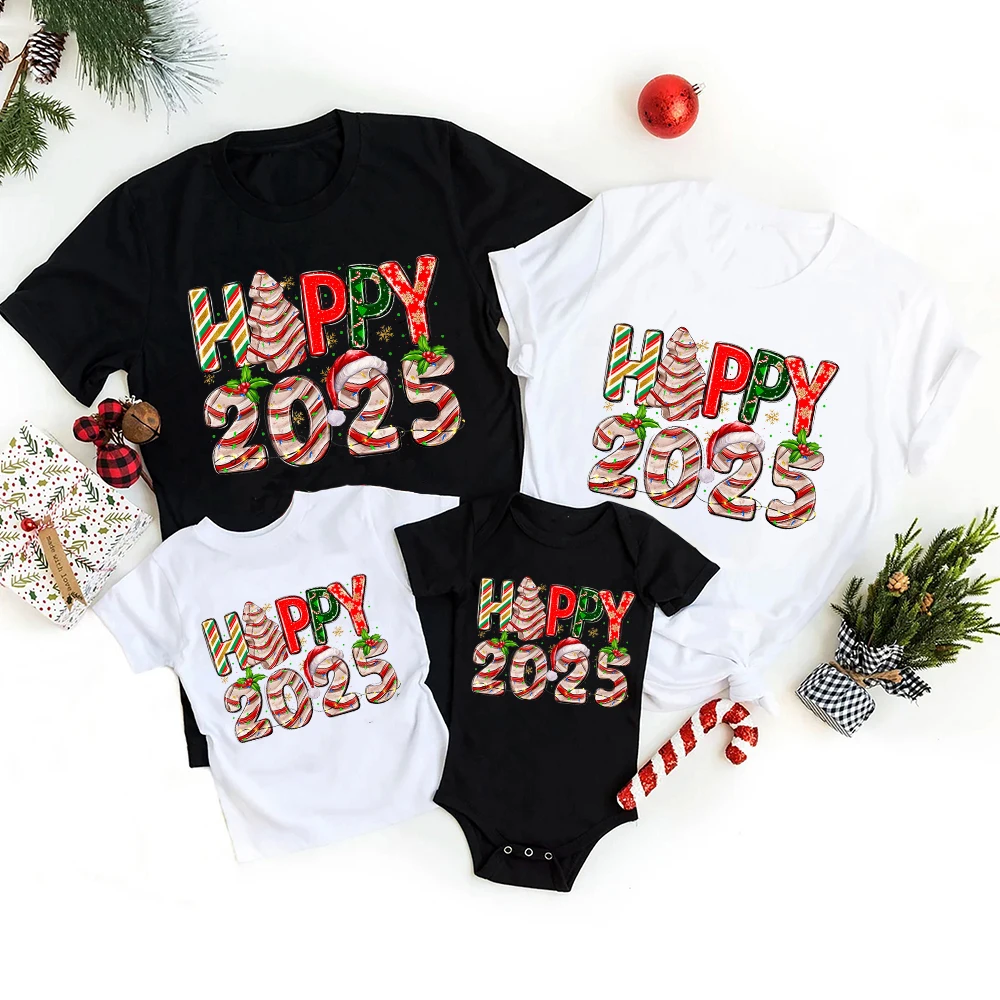 Camisetas Navidad familia 2025 papá mamá bebé – Monos a juego festivos - imagen 4