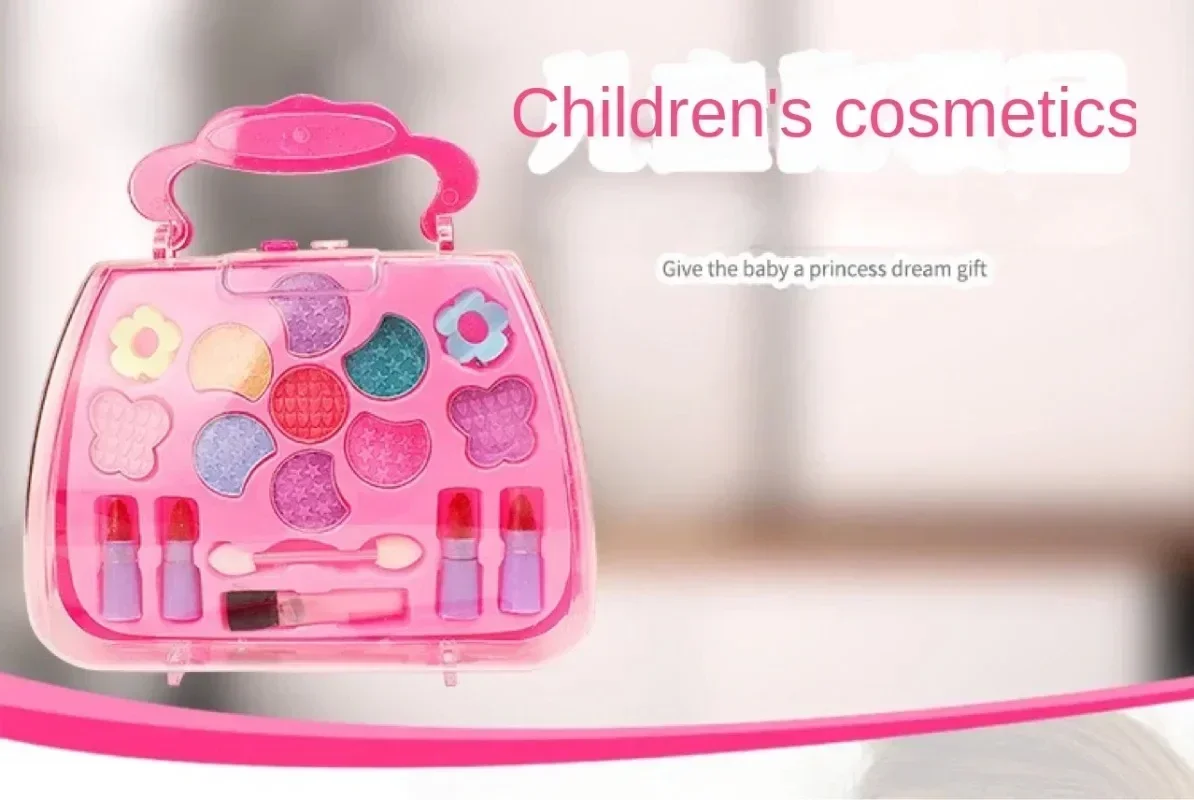Maletín de maquillaje infantil MYGVN con asa y diseño de casa de juegos