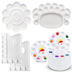 Paleta de pintura ZYF reutilizable de plástico blanca para acuarela