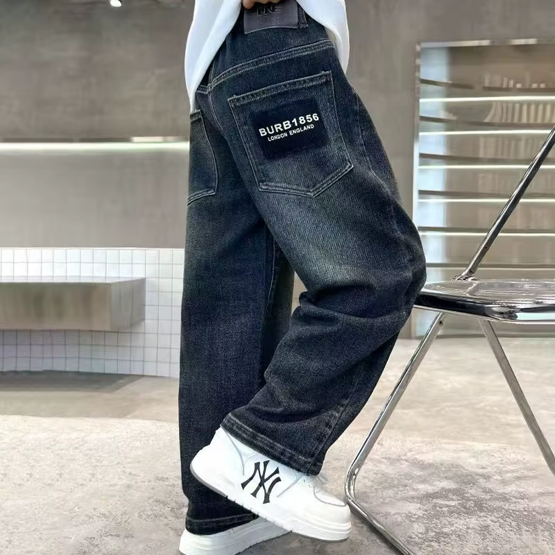 Pantalones vaqueros holgados para niños rectos primavera-otoño - imagen 5