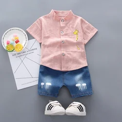 Conjunto verano bebé: camisa y pantalón corto informal