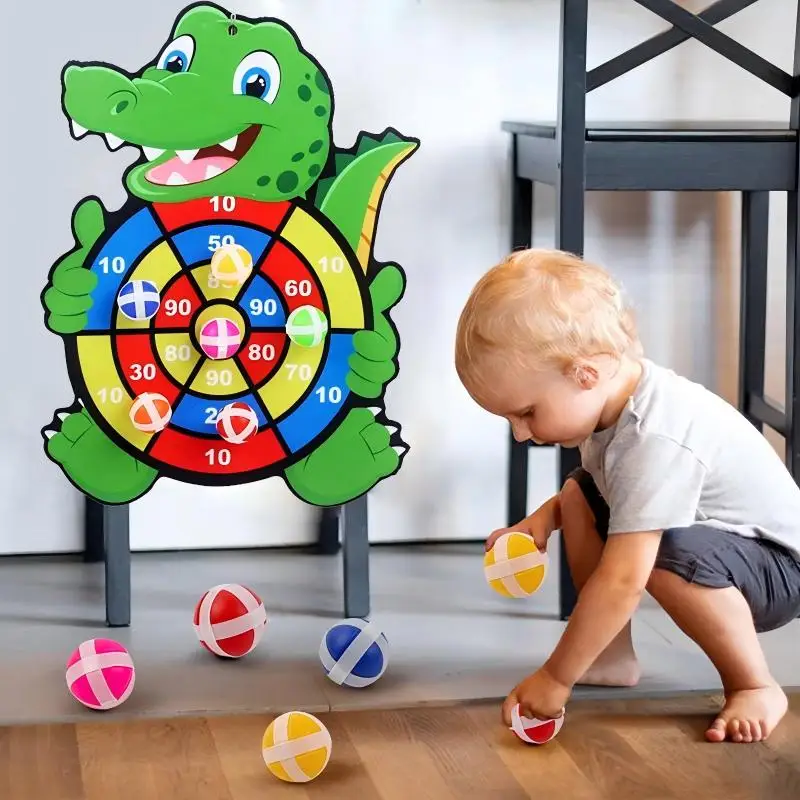 Juego de dardos Montessori adhesivo con pelotas blandas para niños - imagen 2