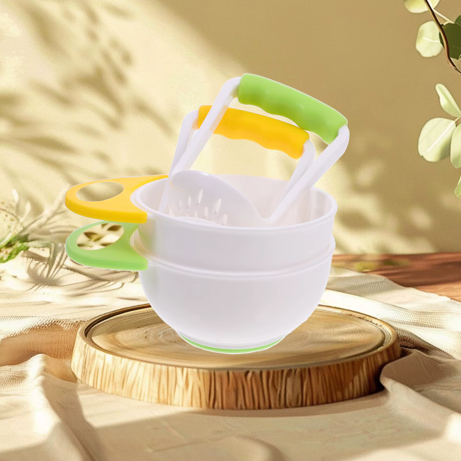 Tazones para triturar alimentos de bebé con mango fácil agarre - imagen 4