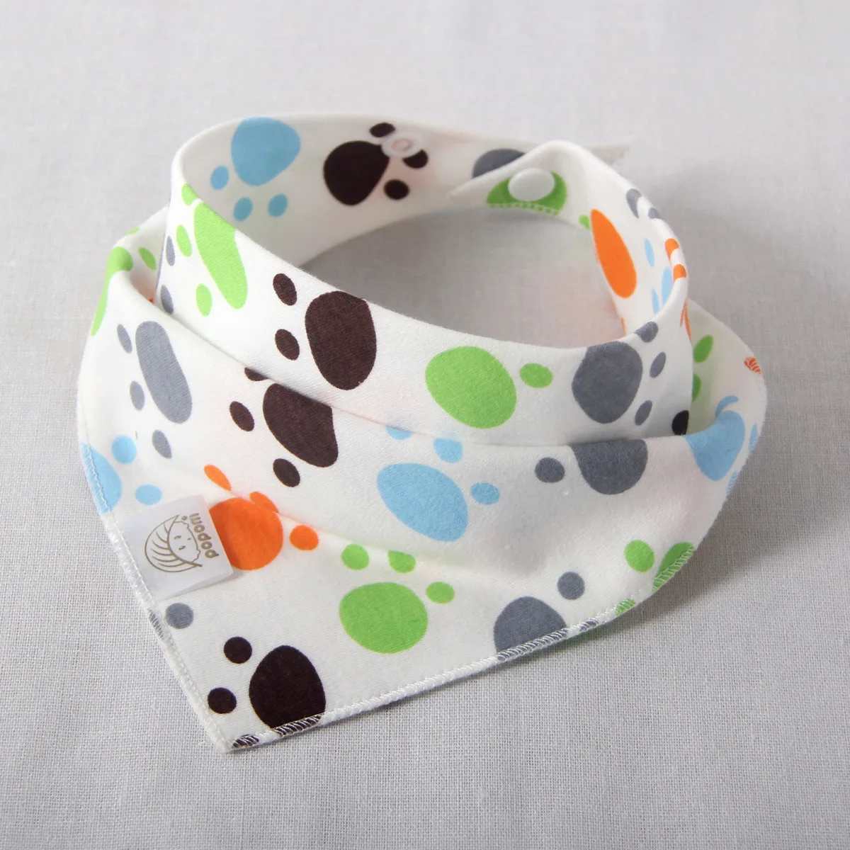 Babero bandana triangular de algodón para bebé – Estampado animal - imagen 5