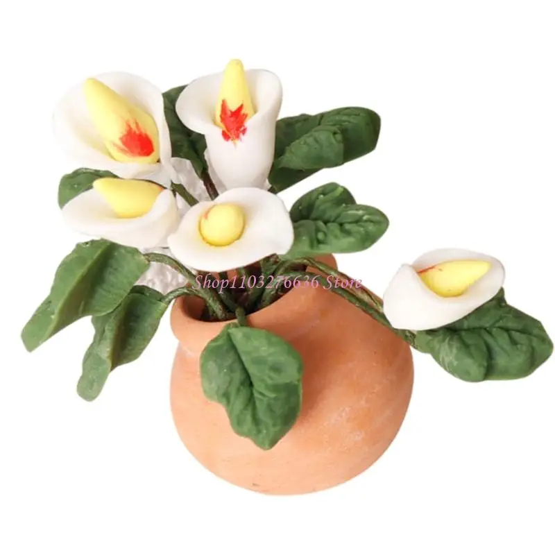 Accesorios para casita de muñecas: planta artificial de cala - imagen 3
