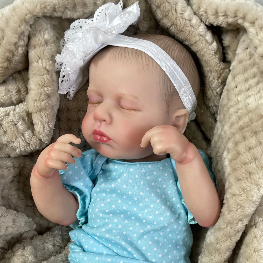 Muñeca Reborn de vinilo lavable, cuerpo completo, aspecto realista - imagen 3