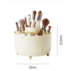 Organizador giratorio de brochas de maquillaje para cosméticos de mesa