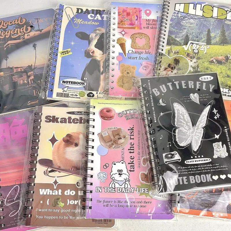 Álbum de recortes infantil vintage con espiral
