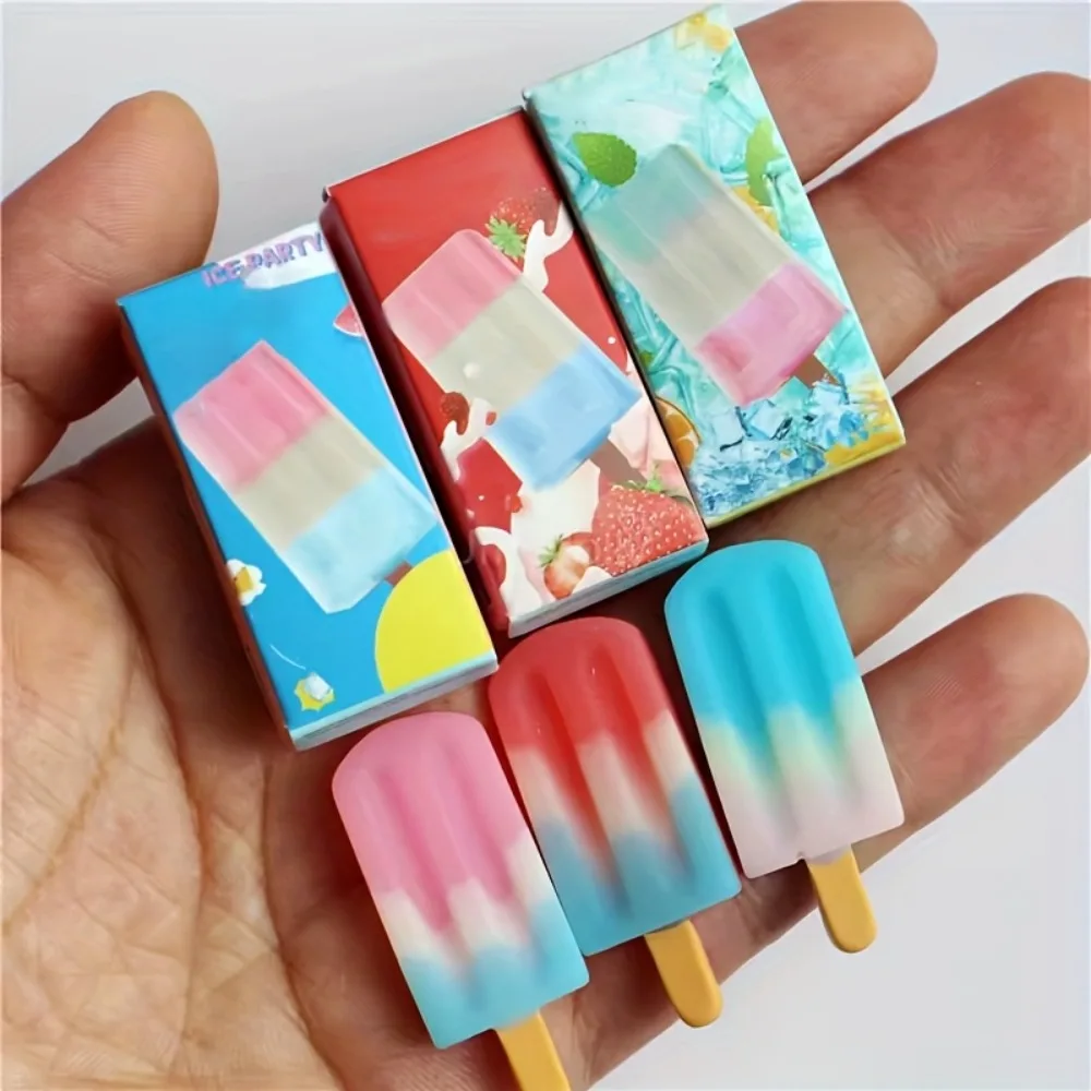 Helados miniatura con caja para casa de muñecas de resina - imagen 2