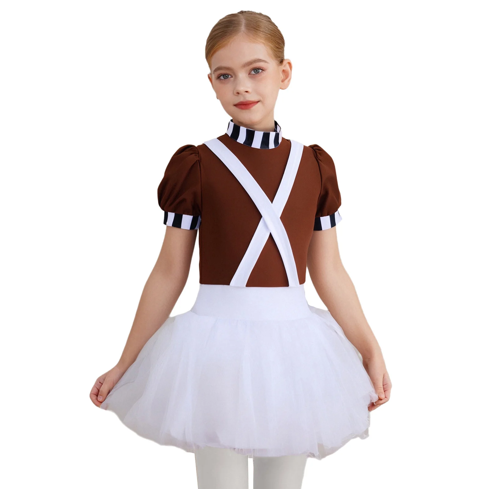 Disfraz de chocolatero con tutú para niñas de carnaval - imagen 4