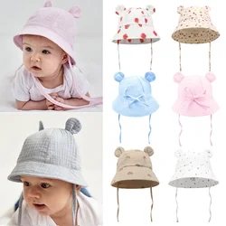 Sombrero verano bebé algodón ajustable – Estilo cubo