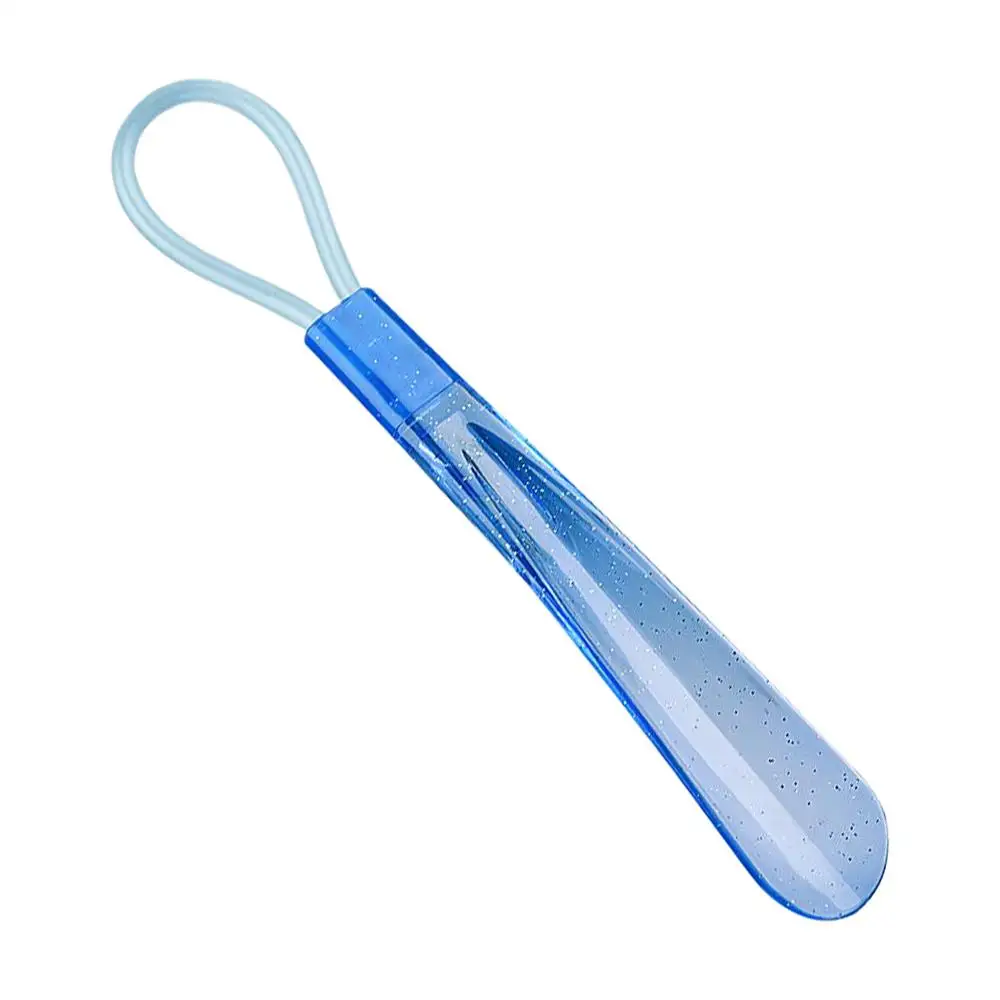 Calzador de mango corto azul fluorescente