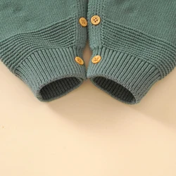 Pelele bebé algodón cuello tortuga manga larga otoño invierno