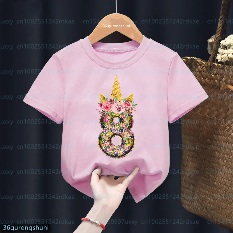 Camiseta de algodón con unicornio para niña – Suave y colorida - imagen 4