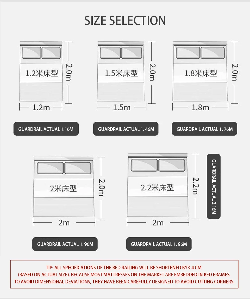 Barrera de seguridad infantil para cama – Ajustable con rieles - imagen 4