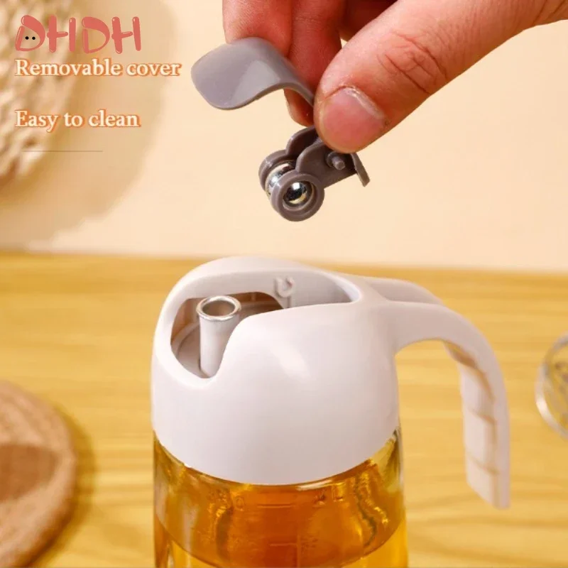 Botella de aceite de vidrio con vertido antigoteo para cocina - imagen 2