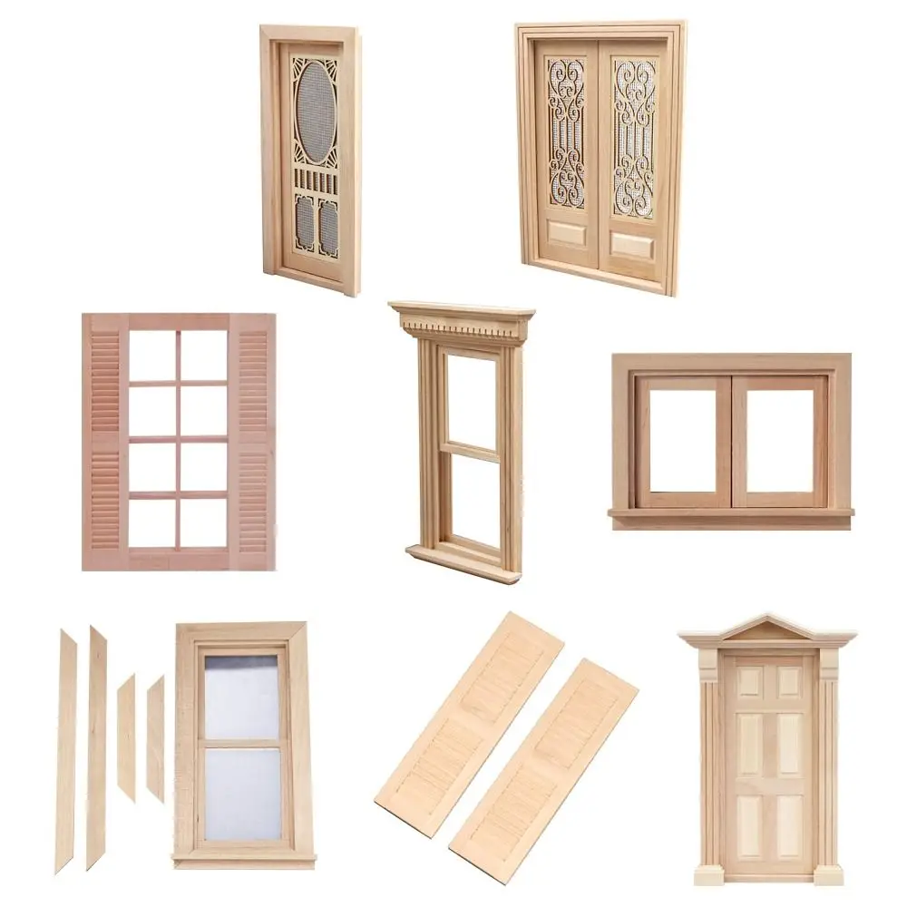 Casa de muñecas en miniatura: marco de madera con cristal decorativo - imagen 2