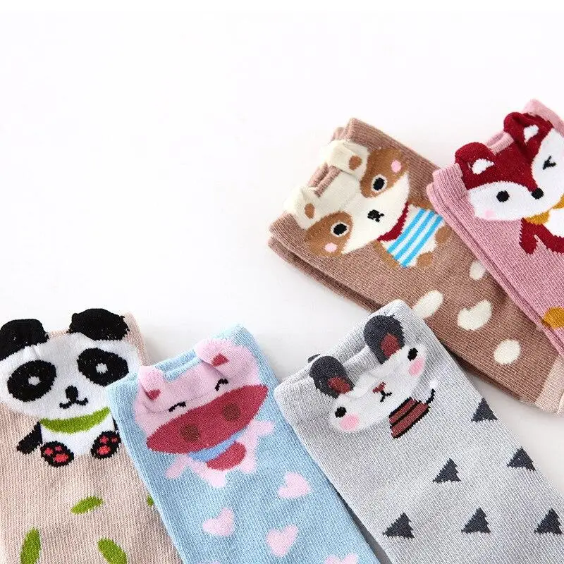 Calcetines de algodón para bebé con animales, primavera y verano - imagen 3
