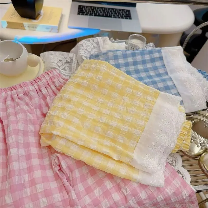 Pantalones de verano para niña con encaje suave y estilo casual - imagen 5