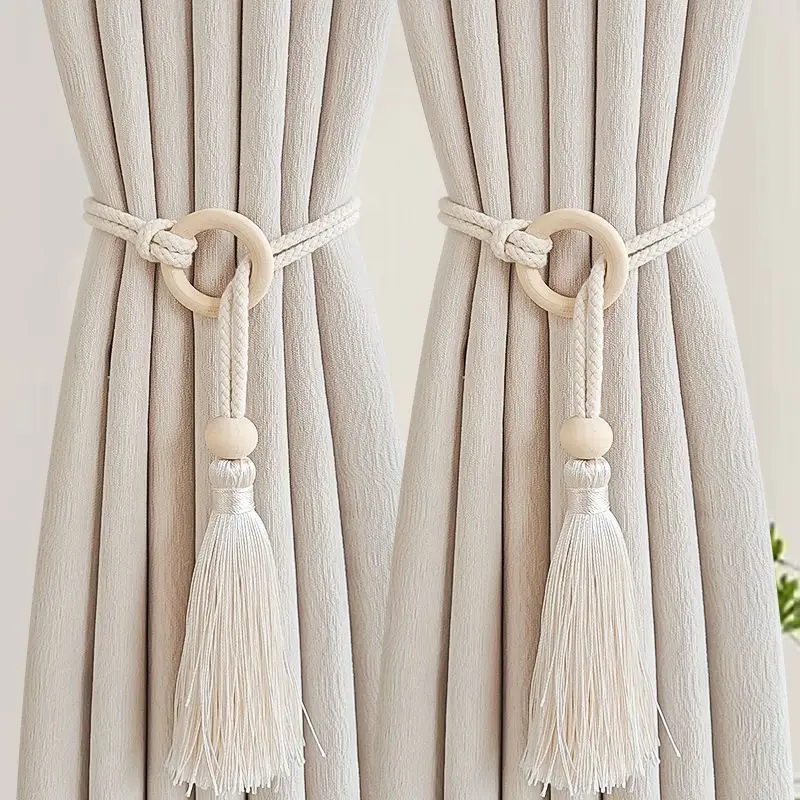Correas de cortina con flecos tejidas y hebillas para decoración - imagen 5