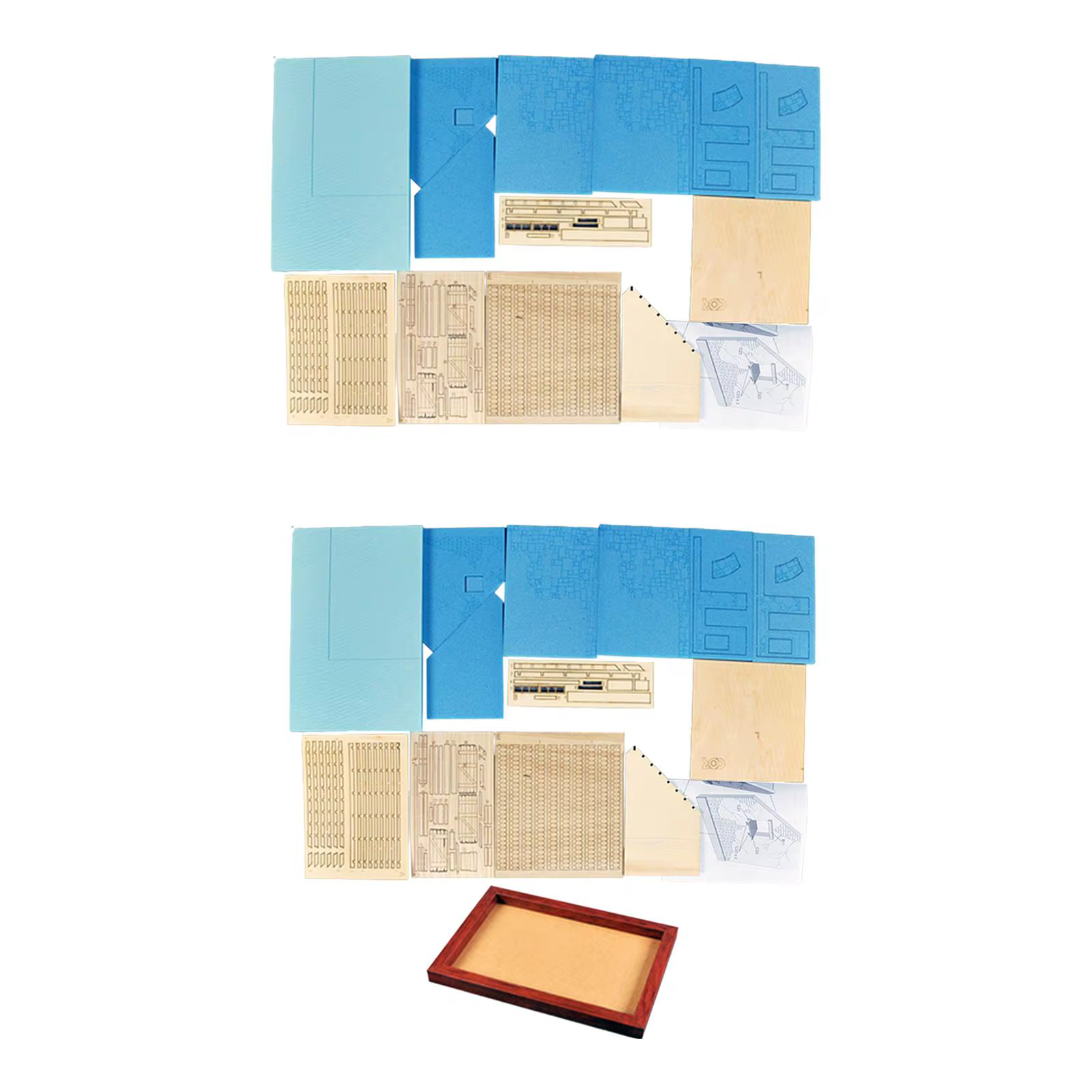 Maqueta de casa en madera estilo europeo para accesorios y escenas - imagen 5