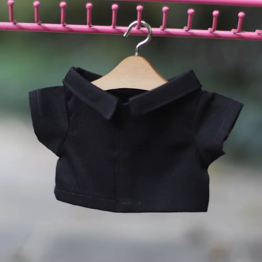 Blusa a rayas con solapa para muñeca de peluche - imagen 3