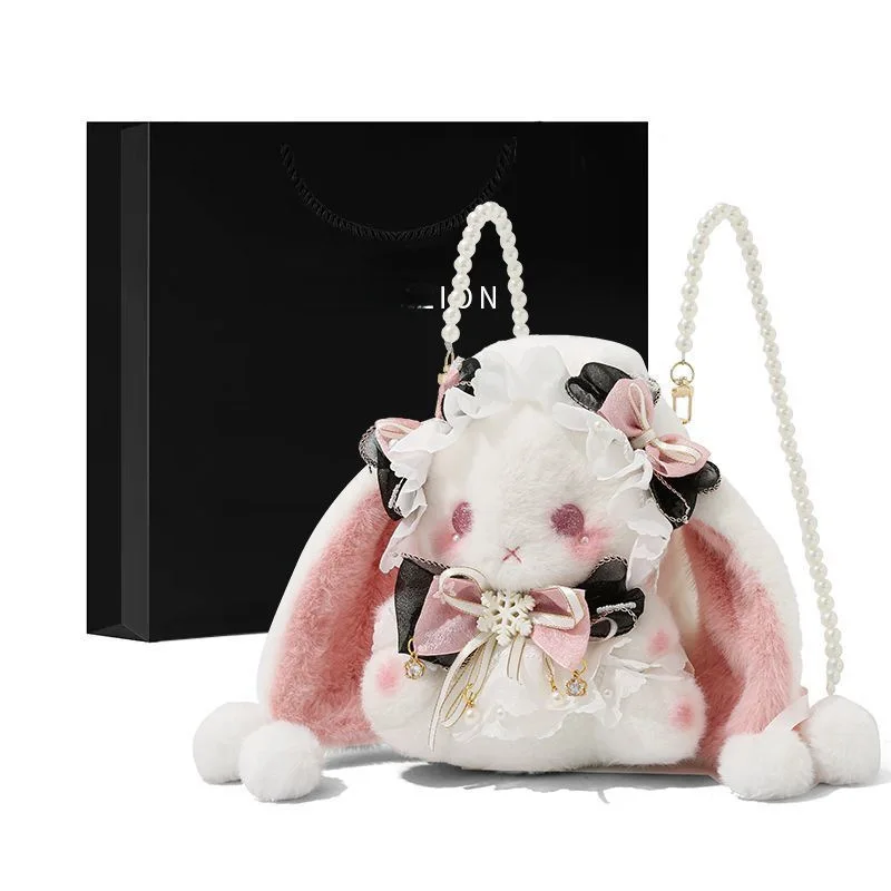 Bolso cruzado infantil de peluche de conejo estilo japonés - imagen 2