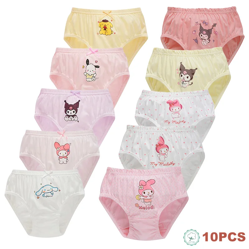 Bragas triangulares infantiles con personajes Kuromi Melody Cinnamoroll