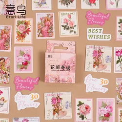 Pegatinas florales autoadhesivas decorativas para álbumes y diarios