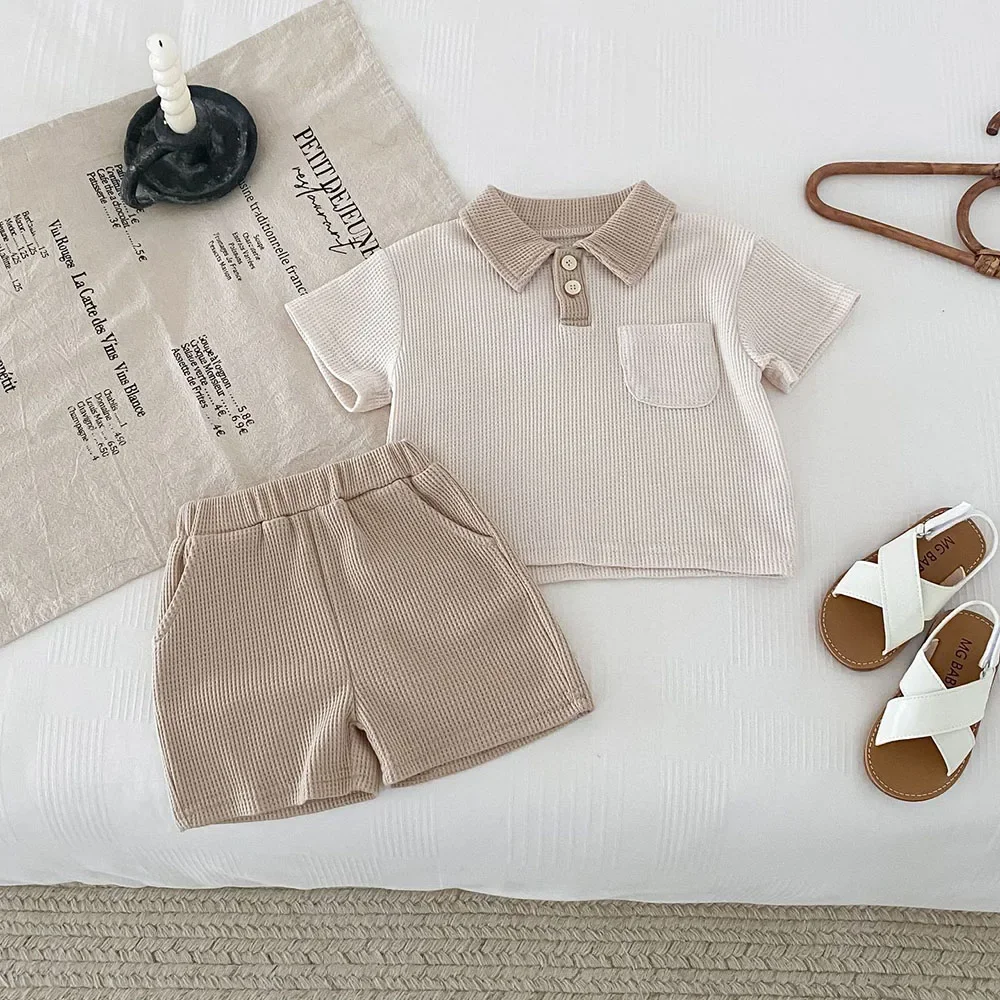 MILANCEL conjunto verano bebé – Camiseta y shorts de algodón - imagen 2