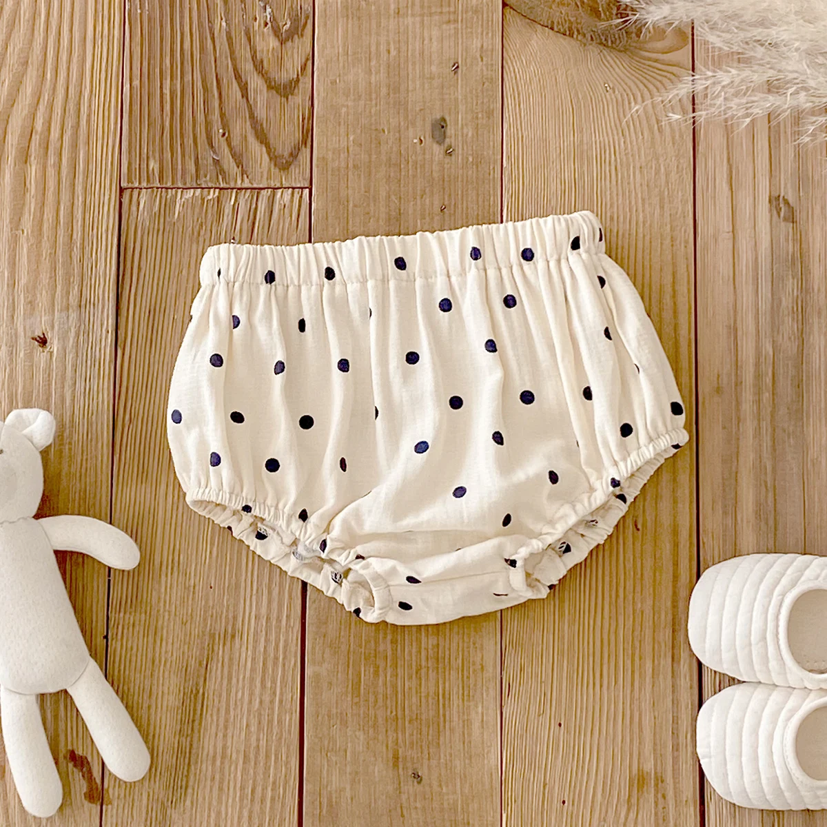 Pantalones cortos para bebé de algodón transpirable con estampado - imagen 2