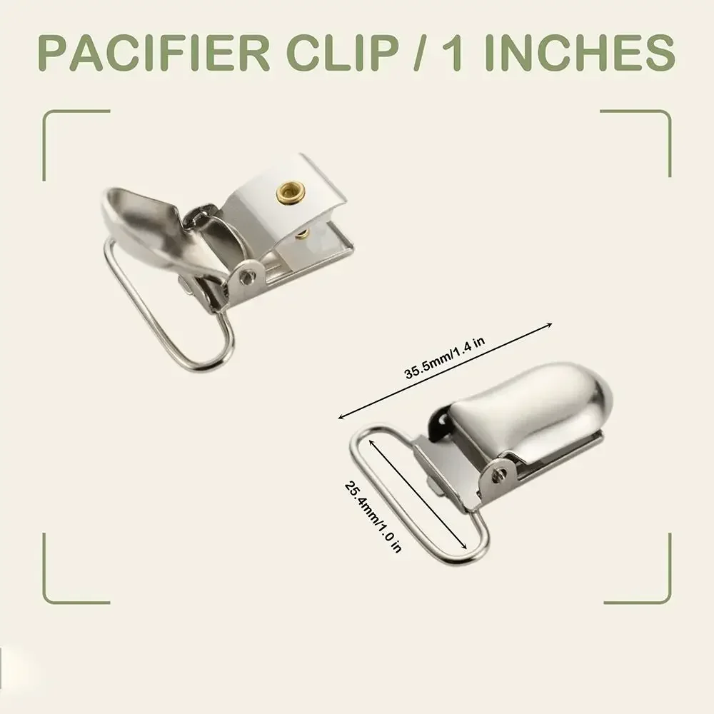 Pinza para chupete antideslizante de metal inoxidable para cochecito - imagen 5