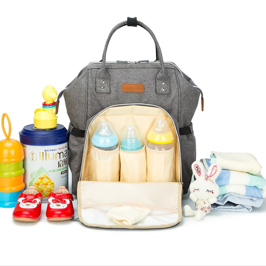 Mochila para pañales impermeable con hebilla de cochecito convertible - imagen 3
