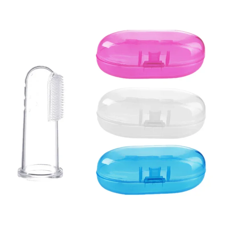 Cepillo de silicona para dientes con caja organizadora bebés - imagen 2