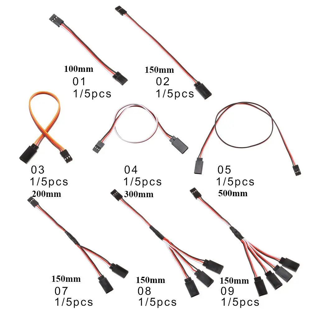 Cables de extensión servo RC en distintos largos
