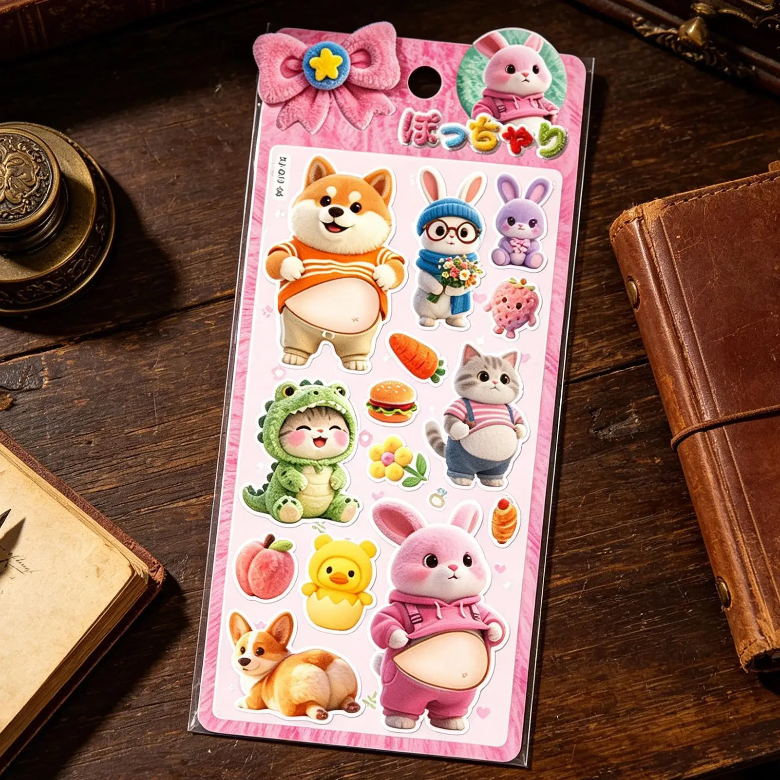 Mini calcomanías en relieve 3D con diseño de animales