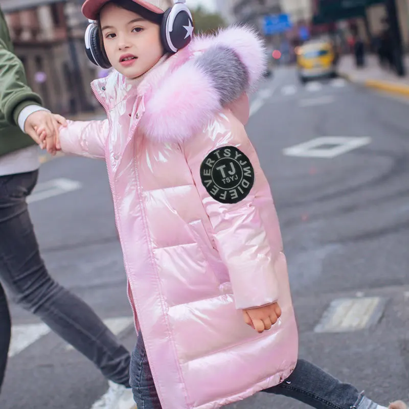 Chaqueta de invierno con capucha y cuello de piel para niños - imagen 2
