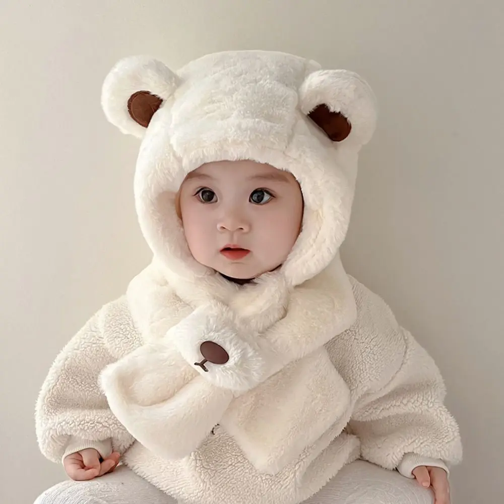 Gorro de invierno infantil tipo bufanda antiviento cálido grueso