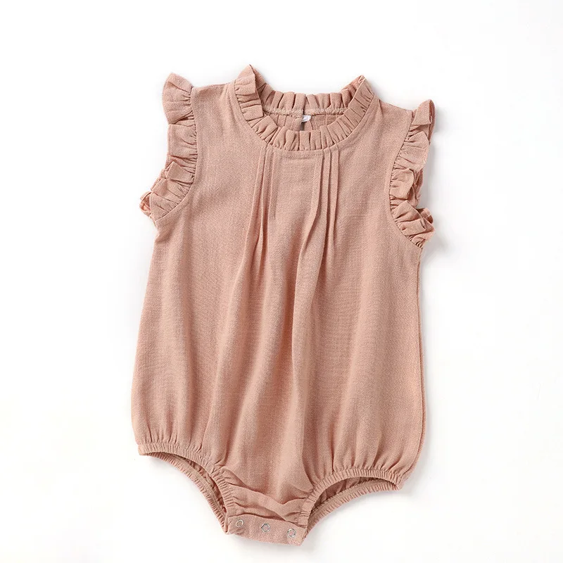 MILANCEL Mono de verano sin mangas para niñas – Lino transpirable - imagen 5