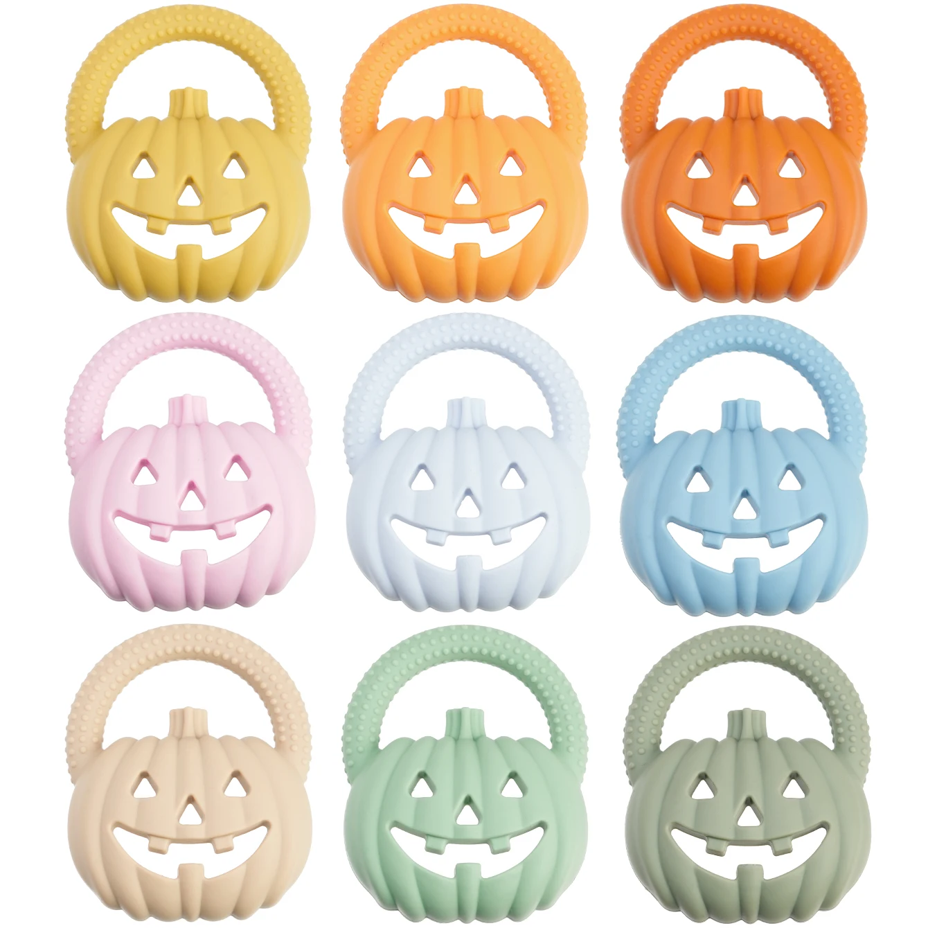 Mordedor de calabaza de silicona para bebés