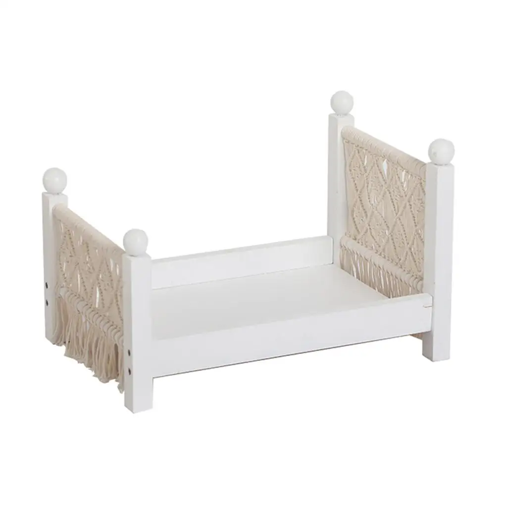 Cuna de madera para muñecas estilo bebé, mini cama - imagen 5