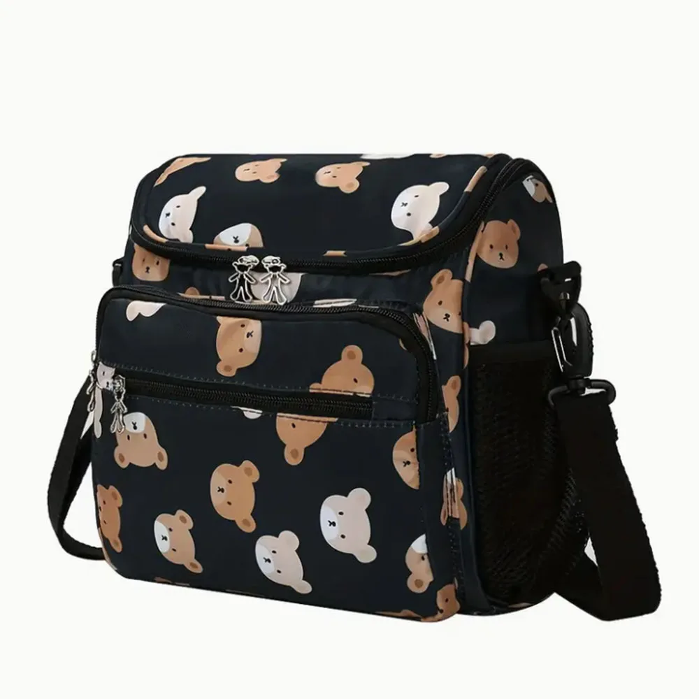 Bolso bandolera maternidad grande con múltiples bolsillos bebé
