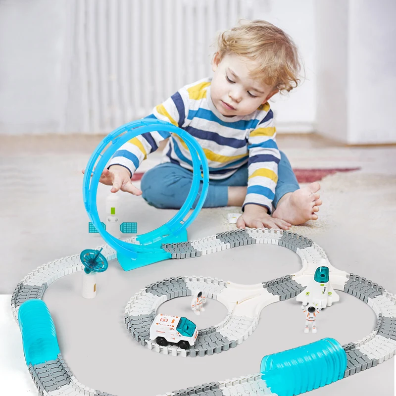Tren eléctrico espacial con pista – Set para niños - imagen 3