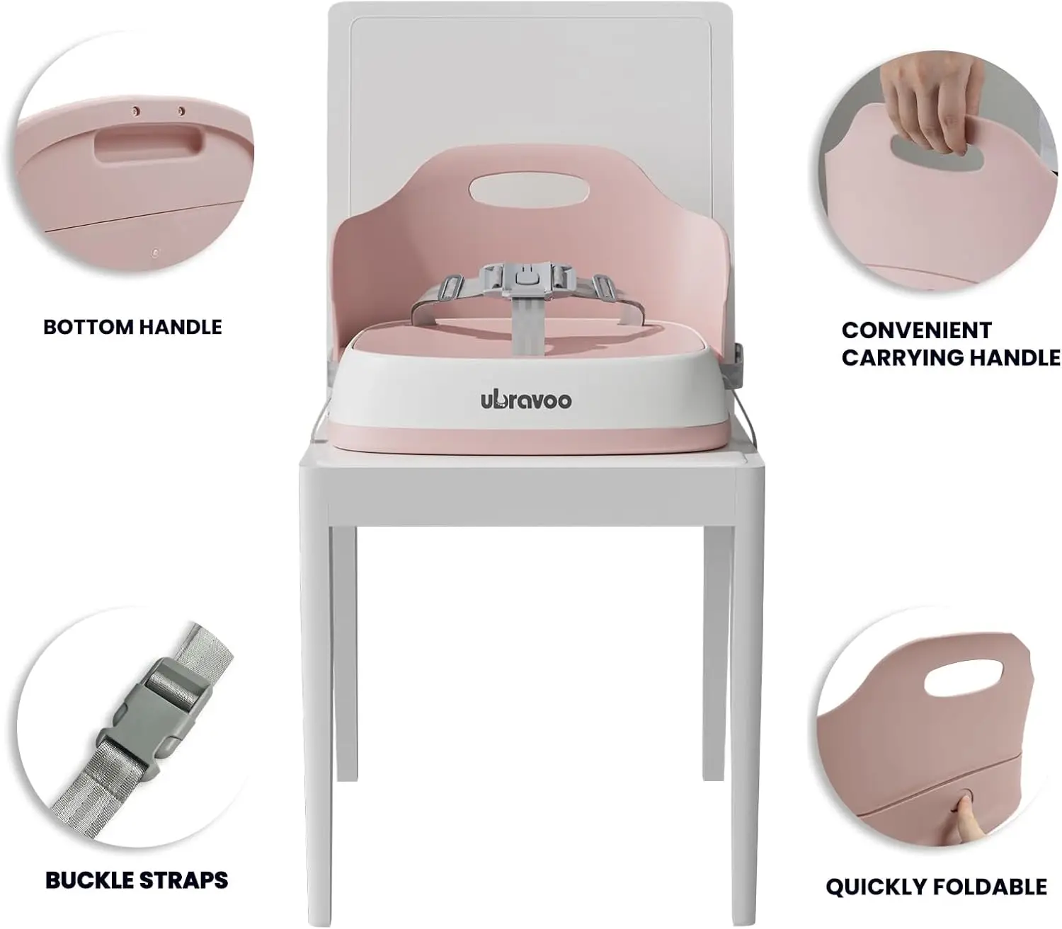 UBRAVOO asiento elevador para comedor con arnés de seguridad - imagen 5