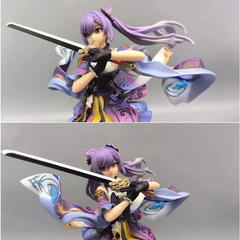 Figura coleccionable de Keqing de Genshin Impact con espada - imagen 4